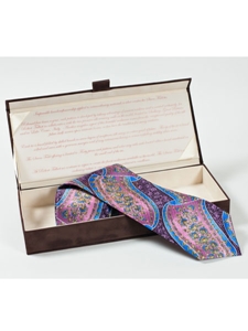 Robert Talbott Byzantine Ribbon-Waving with Floral Design 7 Fold Tie 51407M0-03 - Seven Fold Ties | Sam's Tailoring Fine Men's Clothing