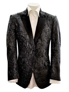 Sam's Tailoring Fine Men's Clothing: Dark Brown Charcoal 2-Button Pleated Silk Jacket - SKU ITALOFERRETTI-JACKET-GIACCA1 - Jackets | Italo Ferretti