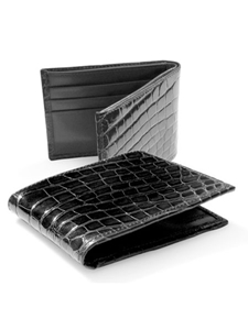 M-Clip Wallets - Black Alligator Wallet WT-BLK-GATR - Exotic Belts and Wallets | Sam's Tailoring Fine Men's Clothing
