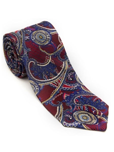 Robert Talbott Red Floral Paisley Design Best Of Class Tie 53372E0-01 - Fall 2013 Collection Best Of Class Ties | Sam's Tailoring Fine Men's Clothing