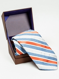 Robert Talbott Tri-Color Stripes Estate Tie 43653-04 - Spring 2015 Collection Estate Ties | Sam's Tailoring Fine Men's Clothing