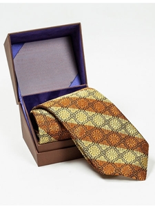 Robert Talbott Golden Stripes with Net Weave Design Estate Tie RTE0017-SAM56 - Spring 2015 Collection Estate Ties | Sam's Tailoring Fine Men's Clothing