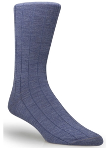 Denim Solid Rib Wool Sock TA1108CD-01 - Robert Talbott Socks Footwear | Sam's Tailoring Fine Men's Clothing