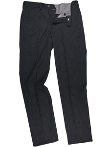 Robert Talbott Grey Classic Trouser Super 140S Herringbone TF3VB004-01 - Spring 2015 Collection Trousers | Sam's Tailoring Fine Men's Clothing