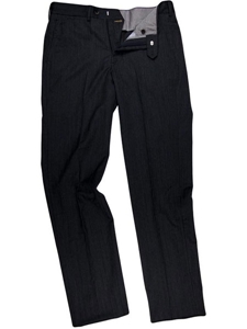Robert Talbott Charcoal Classic Trouser Super 140S Herringbone TF3VB005-01 - Spring 2015 Collection Trousers | Sam's Tailoring Fine Men's Clothing