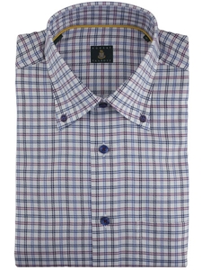 Robert Talbott Blue Medium Spread Button Down Collar Check Sport Shirt LMB43047-01 - Spring 2015 Collection Sport Shirts | Sam's Tailoring Fine Men's Clothing