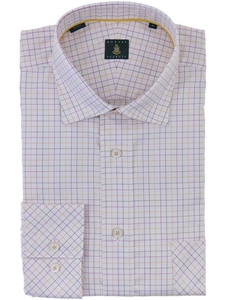 Robert Talbott Cloud White Wide Spread Collar Multi Check The Crespi Sport Shirt LSM24001-05 - Spring 2015 Collection Sport Shirts | Sam's Tailoring Fine Men's Clothing