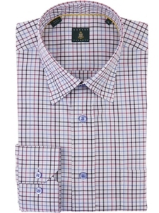 Robert Talbott Cloud Medium Spread Collar Torres Check Sport Shirt LUM24004-03 - Spring 2015 Collection Sport Shirts | Sam's Tailoring Fine Men's Clothing