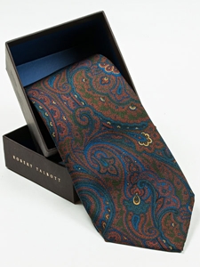 Robert Talbott Chocolate Brown with Floral and Paisley Design Best Of Class Tie SAMSUITGALLERY-54 - Fall 2014 Collection Best Of Class Ties | Sam's Tailoring Fine Men's Clothing