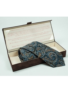 Robert Talbott Midnight Blue with Floral Design Seven Fold Tie SAM-11 - Fall 2014 Collection Ties and Neckwear | Sam's Tailoring Fine Men's Clothing