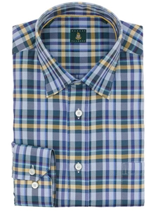 Robert Talbott Marine Torres Windowpane Check Medium Spread Collar Long Sleeves Sport Shirt LUM34013-05 - Fall 2014 Collection Sport Shirts | Sam's Tailoring Fine Men's Clothing