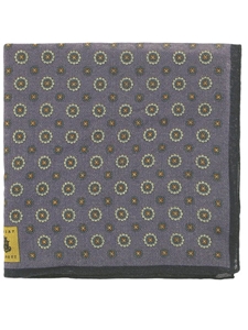 Robert Talbott Purple Medallion Print RT Pocket Square 10035-01 - Fall 2014 Collection Pocketsquares | Sam's Tailoring Fine Men's Clothing