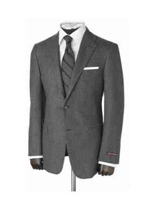 Hickey Freeman Charcoal Solid Flannel Suit 45301809B003 - Fall 2014 Collection Suits | Sam's Tailoring Fine Men's Clothing