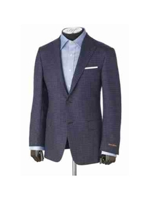 Hickey Freeman Wool Cashmere Blend Navy Minicheck Sport Coat 45501701B004 - Fall 2014 Collection Sport Coats and Blazers | Sam's Tailoring Fine Men's Clothing