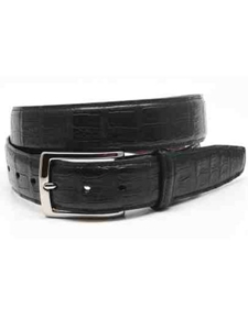 Torino Leather Black South American Caiman Belt 50380 - Holiday 2014 Collection Exotic Belts | Sam's Tailoring Fine Men's Clothing