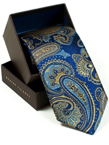 Robert Talbott Blue with Sky Blue Paisley Design Best Of Class Tie SAM-5468 - Fall 2015 Collection Best Of Class Ties | Sam's Tailoring Fine Men's Clothing