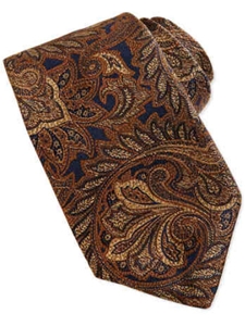 Robert Talbott Navy with Rust Woven Paisley Design Estate Tie SAMSTAILORING-NM1019 - Spring 2015 Collection Estate Ties | Sam's Tailoring Fine Men's Clothing