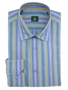 Robert Talbott Ensign Anderson Wide Spread Collar Stripes Classic Fit Sport Shirt LUM450BB-01 - Sport Shirts | Sam's Tailoring Fine Men's Clothing