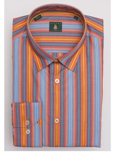 Robert Talbott Ember Anderson Wide Spread Collar Stripes Classic Fit Sport Shirt LUM450BB-02 - Sport Shirts | Sam's Tailoring Fine Men's Clothing