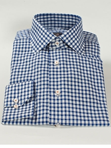 Robert Talbott Navy Check Medium Spread Collar Estate Sport Shirt F2386B3V-SAMSTAILORING-35 - Sport Shirts | Sam's Tailoring Fine Men's Clothing