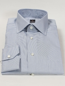 Robert Talbott Light Steel Blue Medium Spread Collar Plaid Check Estate Dress Shirt F2583B3U - Spring 2015 Collection Dress Shirts | Sam's Tailoring Fine Men's Clothing
