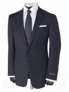 Hickey Freeman Navy Bluebead Stripe Tasmanian Suit 45305530B003 - Spring 2015 Collection Suits | Sam's Tailoring Fine Men's Clothing