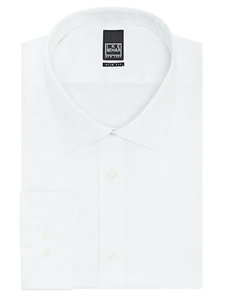 Ike Behar Black Label Slim Fit Solid Dress Shirt White 28B0367-100 - Spring Collection Dress Shirts | Sam's Tailoring Fine Men's Clothing
