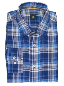 Robert Talbott Classic Plaid Check Design Wide Spread Collar Anderson Sport Shirt LUM15S17 - Spring 2015 Collection Sport Shirts | Sam's Tailoring Fine Men's Clothing
