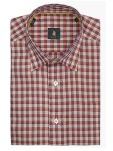 Robert Talbott Ecru with Check Design Medium Spread Collar Classic Fit Anderson Sport Shirt LUM15S28-06 - Spring 2015 Collection Sport Shirts | Sam's Tailoring Fine Men's Clothing