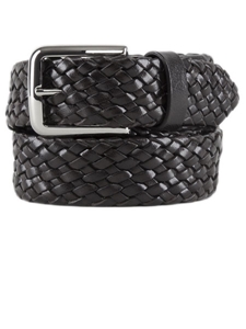 Black Braided Genuine Calf Leather Belt BL124-02 - Robert Talbott Belts and Straps | Sam's Tailoring Fine Men's Clothing