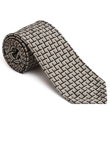 Robert Talbott Cream with Geometric Weave Design Pebble Beach Silk Seven Fold Tie 51899M0-03 - Fall 2015 Collection Seven Fold Ties | Sam's Tailoring Fine Men's Clothing