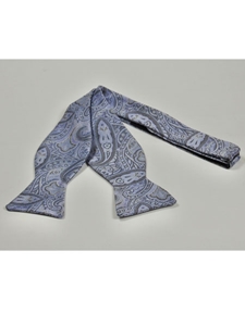 IKE Behar Grey with Paisley Design Silk Bow Tie SAMSTAILORINGIMG-0047 - Spring 2015 Collection Bow Ties | Sam's Tailoring Fine Men's Clothing