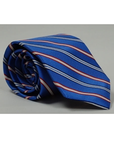 Robert Talbott Blue with Multi Color Stripes Silk Best of Class Tie SAMSTAILORINGIMG-0061 - Spring 2015 Collection Best Of Class Ties | Sam's Tailoring Fine Men's Clothing