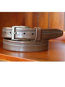 Lejon of California Brown Harvard Casual Leather Belt TRC0006 - Spring 2015 Collection Leather Belts | Sam's Tailoring Fine Men's Clothing