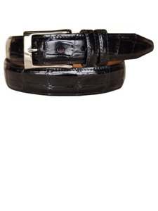 Lejon Black 32mm Catania Exotic Leather Belt 15771 - Spring 2015 Collection Leather Belts | Sam's Tailoring Fine Men's Clothing