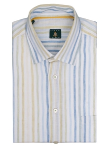 Robert Talbott Dijon Stripes Wide Spread Collar Classic Fit Anderson Sport Shirt LUM15S19-03 - Spring 2015 Collection Sport Shirts | Sam's Tailoring Fine Men's Clothing