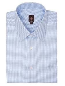 Robert Talbott Blue and White Hounds Tooth Estate Sutter Dress Shirt F9279A3U-71 - Spring 2015 Collection Dress Shirts | Sam's Tailoring Fine Men's Clothing