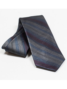 Jhane Barnes Gray with Stripes Silk Tie JLPJBT0001 - Ties or Neckwear | Sam's Tailoring Fine Men's Clothing