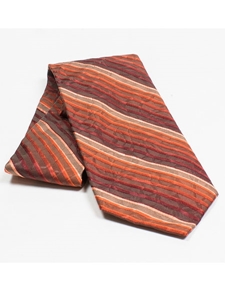 Jhane Barnes Brown Mocha with Stripes Silk Tie JLPJBT0002 - Ties or Neckwear | Sam's Tailoring Fine Men's Clothing