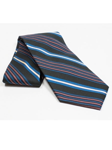 Jhane Barnes Black Stripes Design Silk Tie JLPJBT0031 - Ties or Neckwear | Sam's Tailoring Fine Men's Clothing
