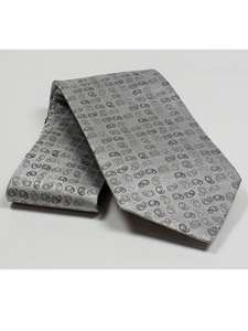 Jhane Barnes Grey with Geometric Design Silk Tie JLPJBT0036 - Ties or Neckwear | Sam's Tailoring Fine Men's Clothing