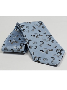 Jhane Barnes Slate Gray with Paisley Design Silk Tie JLPJBT0039 - Ties or Neckwear | Sam's Tailoring Fine Men's Clothing