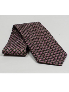 Jhane Barnes Black with Geometric Check Design Silk Tie JLPJBT0044 - Ties or Neckwear | Sam's Tailoring Fine Men's Clothing