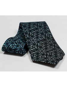 Jhane Barnes Black with Floral Design Silk Tie JLPJBT0054 - Ties or Neckwear | Sam's Tailoring Fine Men's Clothing