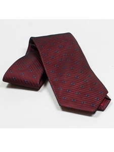 Jhane Barnes Maroon Stripes with Floral Design Silk Tie JLPJBT0058 - Ties or Neckwear | Sam's Tailoring Fine Men's Clothing