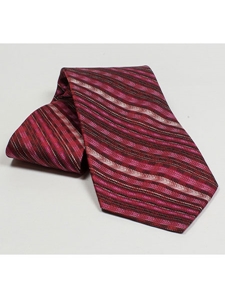 Jhane Barnes Red with Multi-Color Stripes Silk Tie JLPJBT0080 - Ties or Neckwear | Sam's Tailoring Fine Men's Clothing