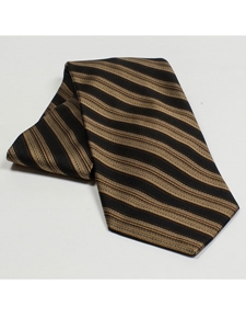 Jhane Barnes Brown with Stripes Silk Tie JLPJBT0089 - Ties or Neckwear | Sam's Tailoring Fine Men's Clothing