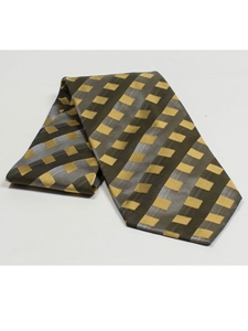 Jhane Barnes Asparagus and Grey Stripes Silk Tie JLPJBT0096 - Ties or Neckwear | Sam's Tailoring Fine Men's Clothing