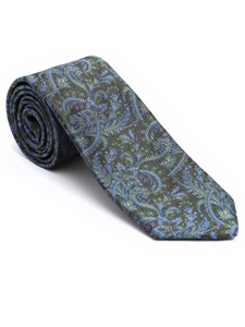 Robert Talbott Jungle Green with Paisley Design Post Ranch Estate Tie 43873I0-02 - Spring 2016 Collection Estate Ties | Sam's Tailoring Fine Men's Clothing