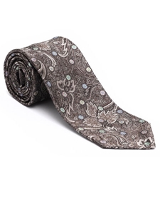 Robert Talbott Taupe Yarn Dyed Overprint Silk Seven Fold Tie 51152M0-06 - Spring 2016 Collection Seven Fold Ties | Sam's Tailoring Fine Men's Clothing